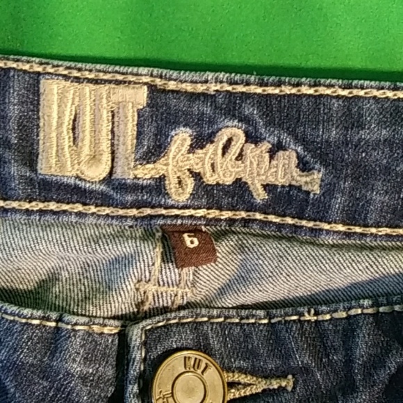 Kut from the kloth embroidered jeans sz 6 - Picture 4 of 4